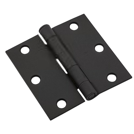 National Mfg Co 3 in. Blk Sq Door Hinge N830424