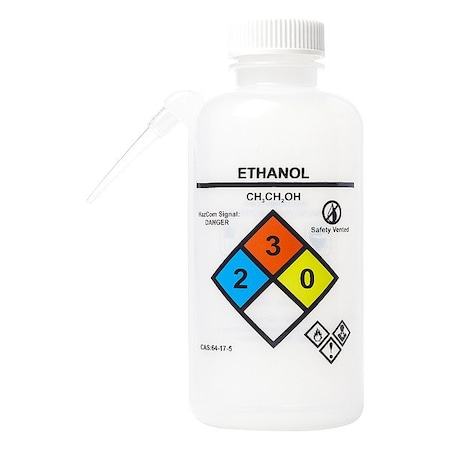 Zoro Select Wash Bottles, Plastic, Colorless, PK6 36-1001