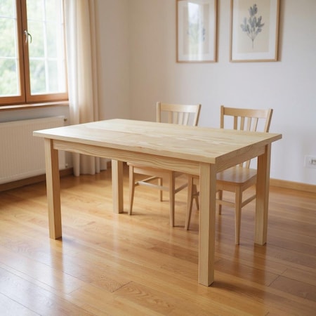Homeroots 48" Natural Solid Wood Dining Table 548867
