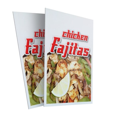 Signmission Chicken Fajitas, Plastic Signs Only 24 Inch x 36 Inch, Corrugated Plastic, 2PK CSB-2436-2PACK-Chicken Fajitas