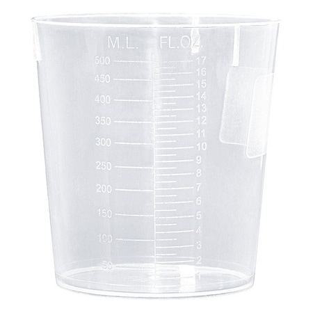 Zoro Select Beaker, Plastic, Colorless, PK500 BST500-CASE