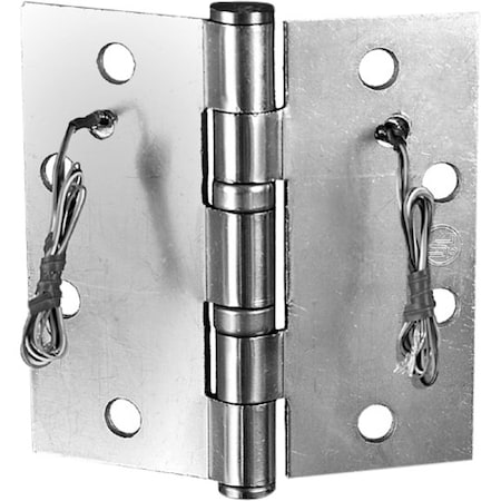 Securitron Electrified Hinge, Stainless Steel, Gray Enamel, Includes: 6 in Pigtail Cable EH-40