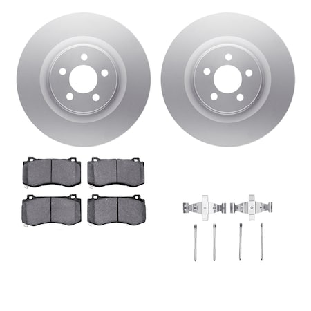 Dynamic Friction Co DFC GEOSPEC Coated Rotor- Heavy Duty Brake Pad includes Hardware 4412-39001