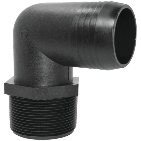 Green Leaf EL1238P Hose to Pipe Elbow, Polypropylene, Black EL 1238 P