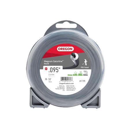 Oregon Magnum Gatorline Round Trimmer Line, .095" by 50' Donut 69-195