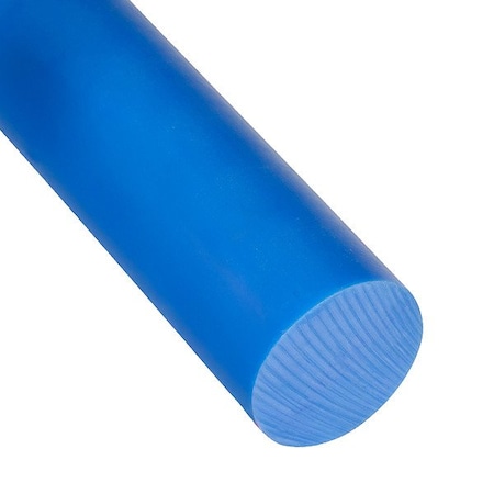 Zoro Select Polyethylene Rod, 4"Dia, 5ftL, Blue RUHMWMDT4.000X60.000