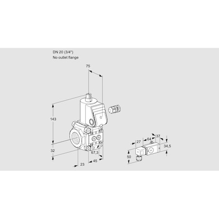 Honeywell Kromschroder Gas Solenoid Valve - Class A, EN 161, IP65, 500 mbar Max KS88028962