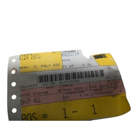 John Deere HOOK, JOHN DEERE OEM AN203714 AN203714