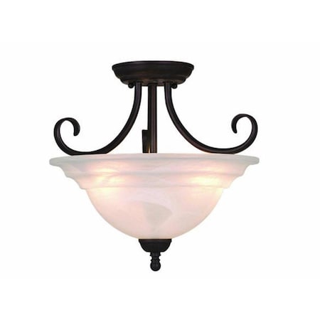 Perfecttwinkle 14 in. Babylon Semi Flush Mount - Dual Mount, Oil Burnished Bronze PE4148234