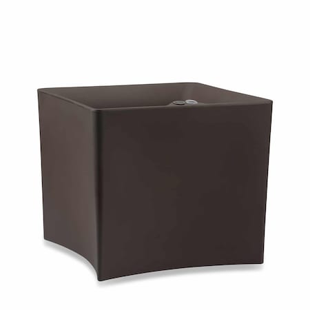 Crescent Garden TruDrop Pinch Self Watering Square Planter - 23" x 23" x 20"H, Bark A675774