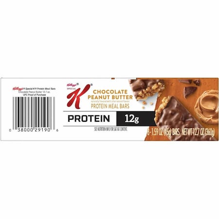 Kelloggs Special Kreg Protein Meal Bar Chocolate Peanut Butter, Beige, 8PK KEB29190