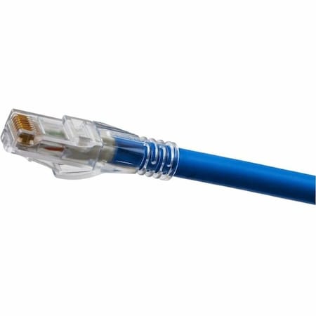 Hubbell Premise Wiring Patch Cord, Cat 6A, Clear Boot, Blue, 5 ft. HC6AB05
