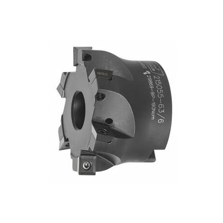 Holex 90 Degree Face Mill / Shoulder Mill, with Weldon Flat, 80mm Diameter, 6 Inserts 215055 80/6