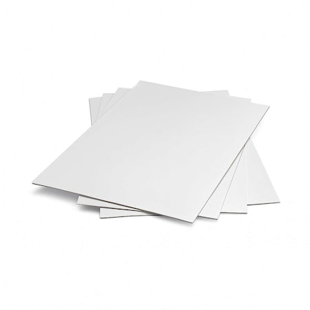 Mvp Packaging Chipboard Pads (White/Brown), 8" x 4.75", 0.018" thick, PK50 CRB08051850