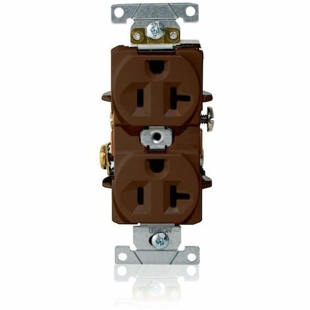 Leviton Dup Rec 20A 125V Self-Gr Brn L5362