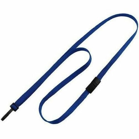 Brady LANYARD STANDARD, ROYAL BLUE, 3/8in, FLAT WOVEN BREAK-AWAY LANYARD W/PLASTIC SLIDER HOOK 2137-4040