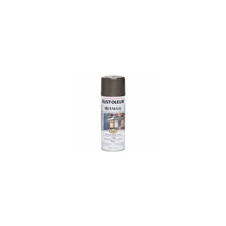 Rust-Oleum STOPS RUST Metallic Spray Paint, Metallic, Dark Bronze, 11 oz, Aerosol Can 7272-830