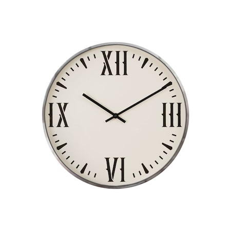 Monarch Specialties Clocks, 20'' Round, Wall Clock, Black, White, Modern I 9060