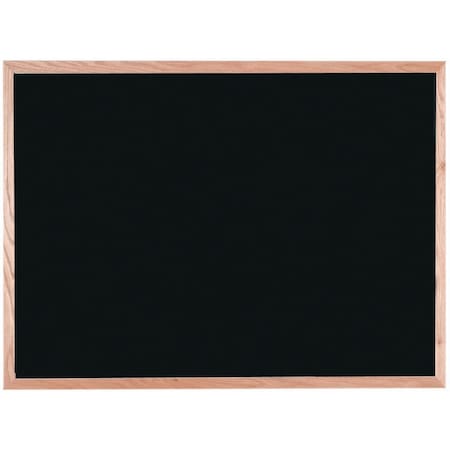 Aarco Neon Marker Board, Black Neon Marker Board w/ a Solid Red Oak Frame, Size 36''Hx48''W BOC3648NT