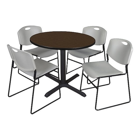 Cain Breakroom Table and Chair Set TB36RNDNW44GY