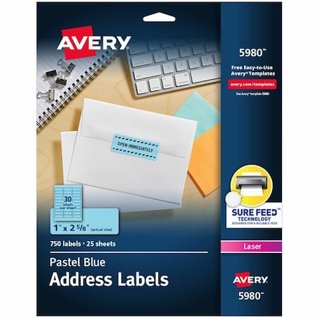 Avery Neon Address Labels with Sure Fee, PK750 5980