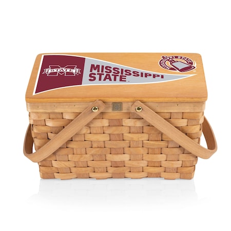 Picnic Time Family Of Brands NCAA Mississippi State Bulldogs Poppy Personal Picnic Basket 124-00-299-384-0