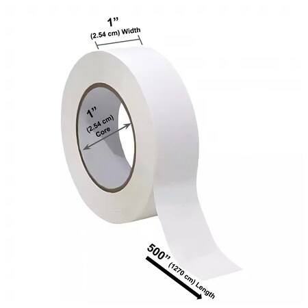 Bartovation Lab Labeling Tape, 500in Length x 1in Width, 1 Inch Core ( 1 White Roll) NL11WR500