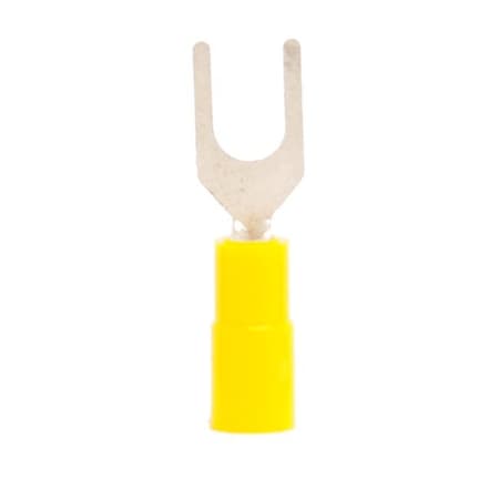 Nichifu Fork Terminal, #6 Stud Size, 20 AWG, Vinyl Insulated, 500 PK 22416