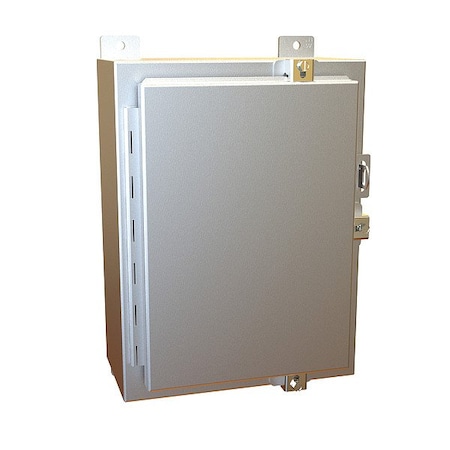 Hammond Clamps Electrical Enclosure, 16 in H, 6 in D, 12 in W, 12, 13, 4, 4X, Aluminum 1418N4ALB6