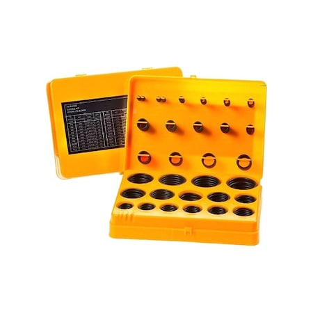 Zoro Select AS568 O-Ring Kit, Aflas(R), Black KIT-A80-30