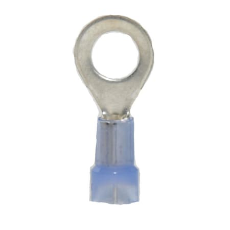 Hillsdale Terminal Ring Terminal, 1/4 in Stud Size, 14 AWG, 600 V, Nylon Insulated, 1000 PK 50114N