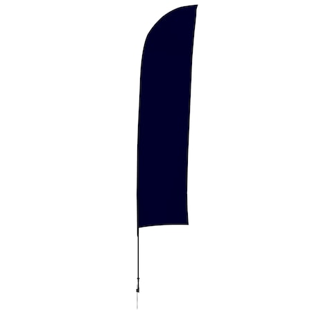 Showdown Displays 10.5 Ft  Solid-Color Value Blade Sail Sign Kit (Single-Sided With Spike Base)  - Og Blue 191548-OGBL