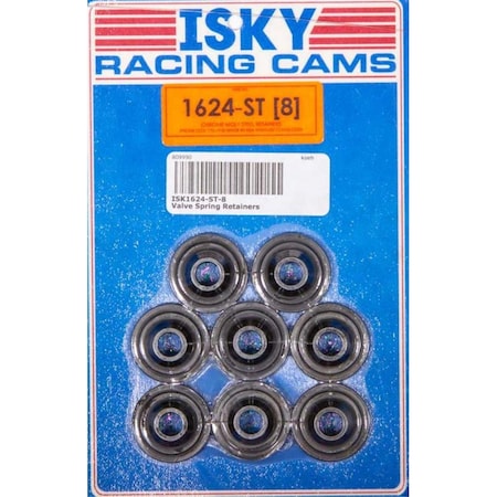 Isky Racing Cams 1624ST8 0.745 in. OD Steps Valve Spring Retainer Dual Spring Chromoly, 1.000 in., 8PK ISK1624-ST-8