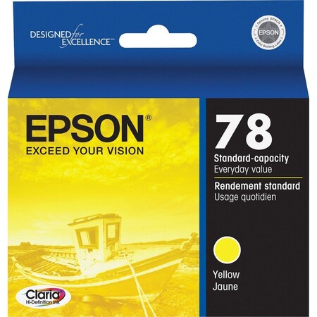 Epson No. 78 Claria Hi-Definition Yellow Inkjet Cartridge 515 YLD T078420
