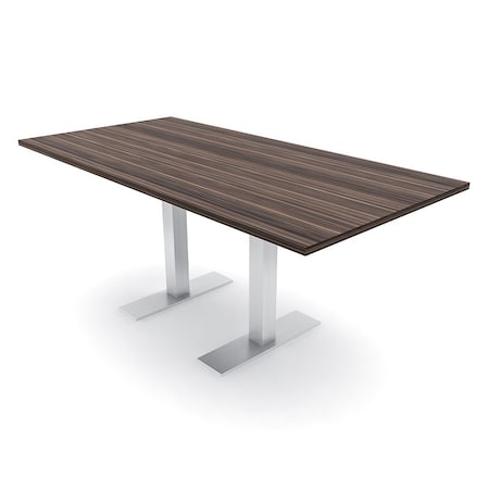 Skutchi Designs 6ft Conference Table With Power Unit | 6 Person Modular Rectangular Meeting Table | Harmony Series HAR-REC-36x72-T-H3041-NA