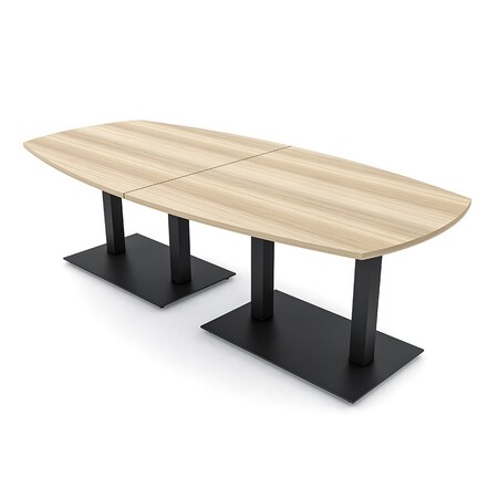 Skutchi Designs Arc Rectangle Meeting Room Table, 45 in W, 96 in L, Brown HAR-AREC-48x96-DOU.BK-K525