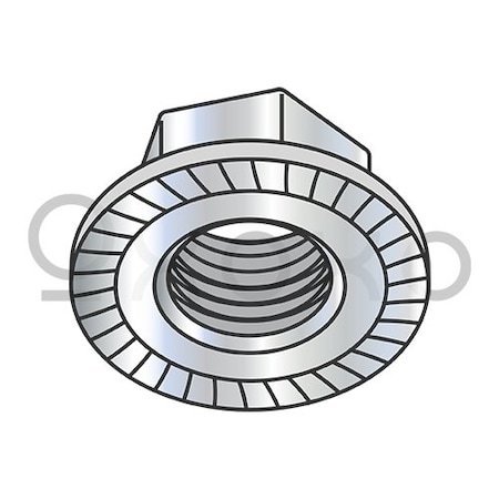 Oxoxo 1/2-13 Serrated Large Flange Hex Lock Nuts Case Hardened HR15N 78/90 Zinc And Bake, 250PK 410612