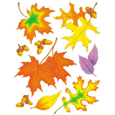 Tosafos Window Cling Fall Leaves, 12 x 17 in., 12PK TO1728849