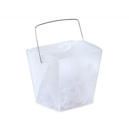 Nashville Wraps White Frosted Take Out Favor Boxes, Large 4x3.5x4, 12PK 11501