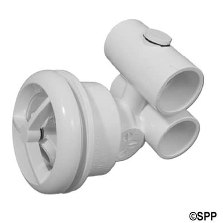 Karuma Car Care 1 x 1 in. Microssage Roto Tee Body Jet Assembly, White KA1414162