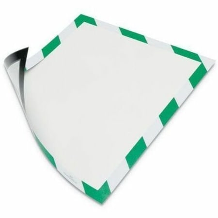 Zoro Select Sign Holder, Green; White, 14.06" H, PK2 4772131