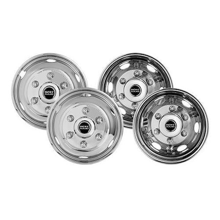 Pacific Dual Fits 16  6 Lug 6 Vent Holes Wheel Polished Stainless Steel BoltOn 45-1608