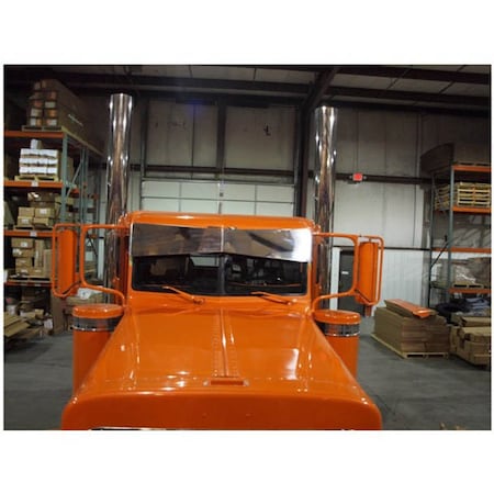 Replacement For Peterbilt 378 Year 1996 12In Chrome Plated Stainless Steel Forward Bowtie Visor