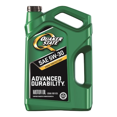 Quaker State Engine Oil, 5W-30, Conventional, 5 Qt., Advanced Durability 550044963