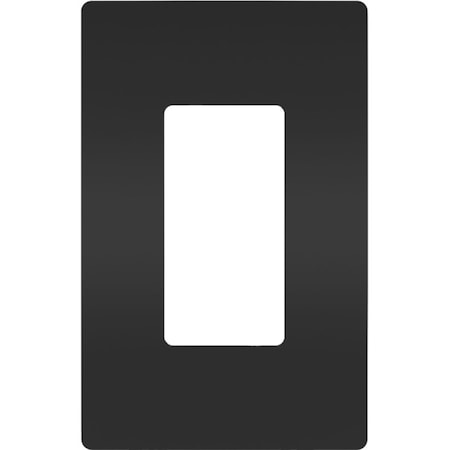 Zoro Select Rocker Wall Plate, Number of Gangs: 1 Plastic, Smooth Finish, Black RWP26BK