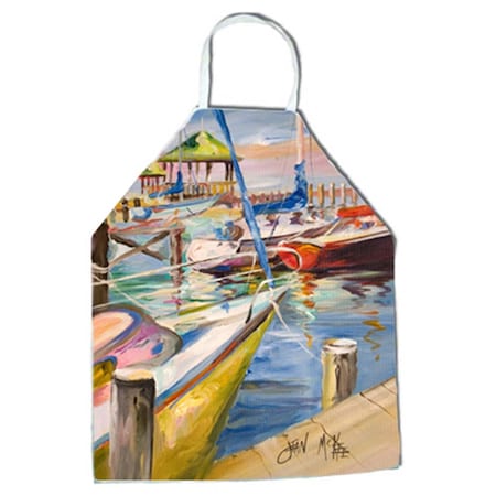 Carolines Treasures Boat Docks Sailboats Apron JMK1151APRON
