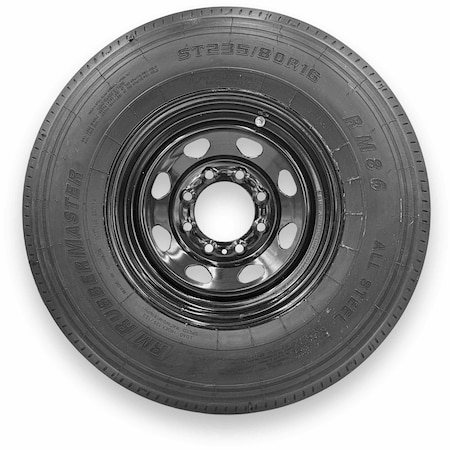 Rubbermaster - Steel Master ST235/80R16 14 Ply 8 On 6.5 Bolt, Black Wheel Assemblies 599369BLK
