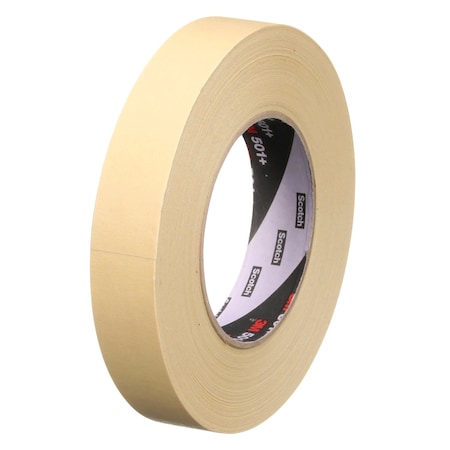 3M Painter's Tape, 24 mm W x 55 m L, 7.3 mil Thick, Tan, Rubber Adhesive 501+
