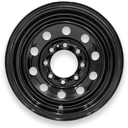 Steel Master 16X6 8 On 6.5 Black Boxed Wheels 600992BLK