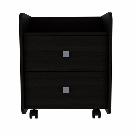 Homeroots 22" Wood Two Drawer Nightstand 473301